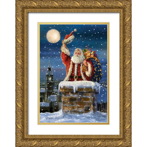 Midnight Visit Gold Ornate Wood Framed Art Print with Double Matting by Corti, Marcello