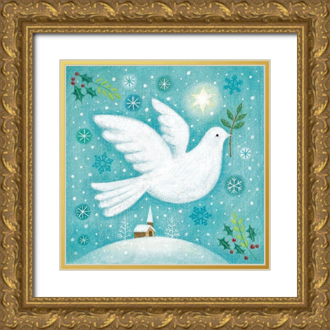 Peace On Earth Gold Ornate Wood Framed Art Print with Double Matting by Cave, Joanne