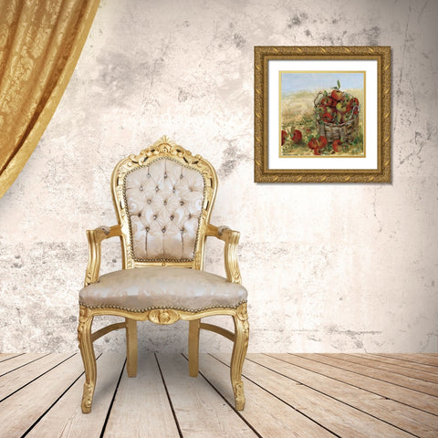 Apple Picking II Gold Ornate Wood Framed Art Print with Double Matting by Swatland, Sally