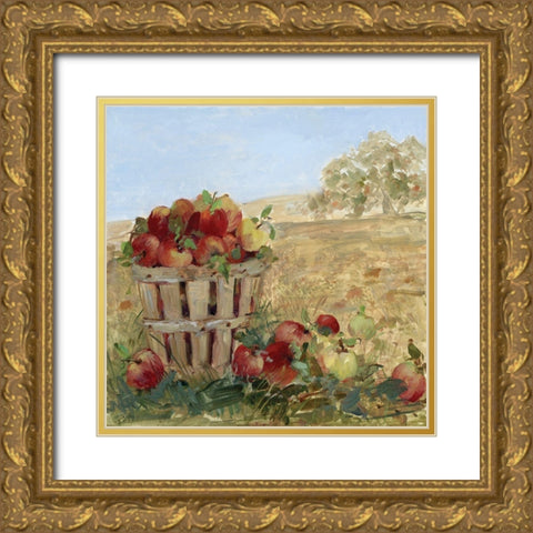Apple Picking III Gold Ornate Wood Framed Art Print with Double Matting by Swatland, Sally