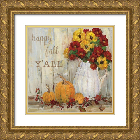 Pumpkin Patch II Gold Ornate Wood Framed Art Print with Double Matting by Swatland, Sally