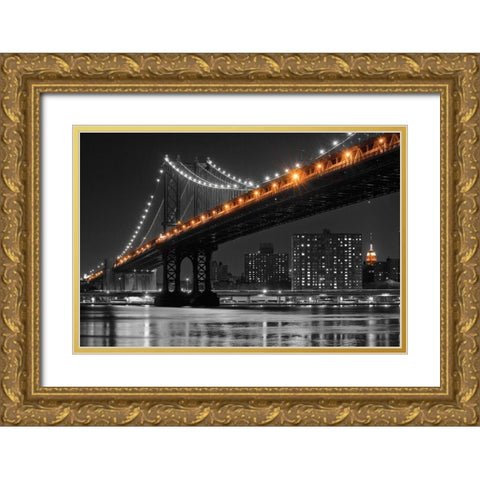 East River Gold Ornate Wood Framed Art Print with Double Matting by Delimont, Danita
