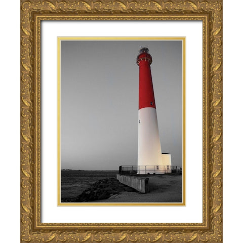 Barnegat Light Gold Ornate Wood Framed Art Print with Double Matting by Carpentieri, Natalie