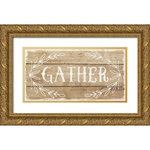 Gather Gold Ornate Wood Framed Art Print with Double Matting by Murray, Amanda