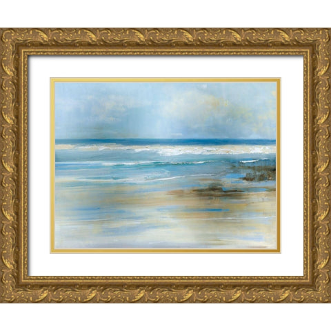 Ocean Breeze Gold Ornate Wood Framed Art Print with Double Matting by Swatland, Sally