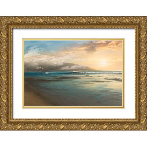Island Mist Gold Ornate Wood Framed Art Print with Double Matting by Calascibetta, Mike