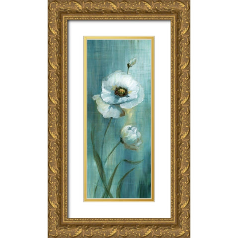 Seabreeze Poppy I Gold Ornate Wood Framed Art Print with Double Matting by Nan