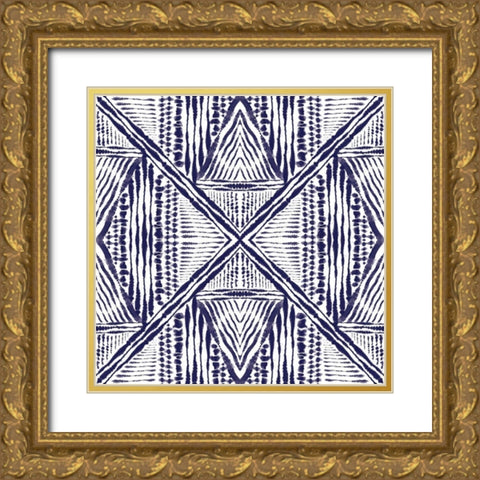 Inky Kaleidoscope II Gold Ornate Wood Framed Art Print with Double Matting by Murray, Amanda