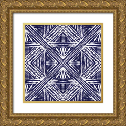 Inky Kaleidoscope Gold Ornate Wood Framed Art Print with Double Matting by Murray, Amanda