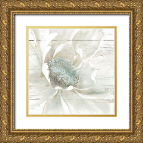 Weathered White I Gold Ornate Wood Framed Art Print with Double Matting by Robinson, Carol