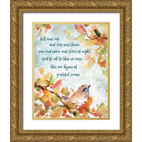 Hymn of Praise Gold Ornate Wood Framed Art Print with Double Matting by Robinson, Carol