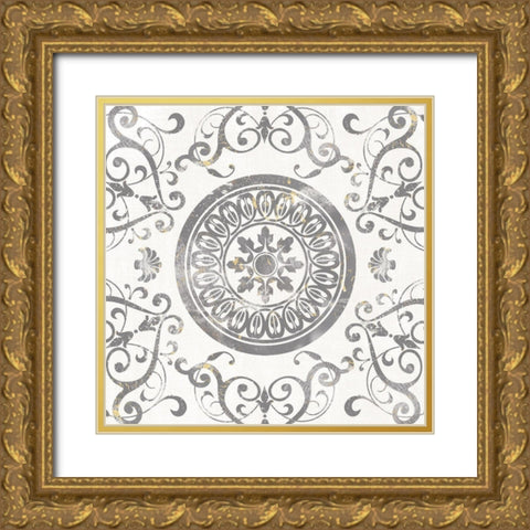 Mandala Medallion Gold Ornate Wood Framed Art Print with Double Matting by Knutsen, Conrad