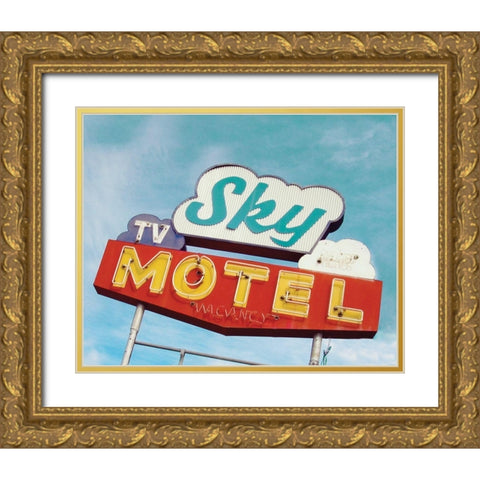 Sky Motel Gold Ornate Wood Framed Art Print with Double Matting by Delimont, Danita