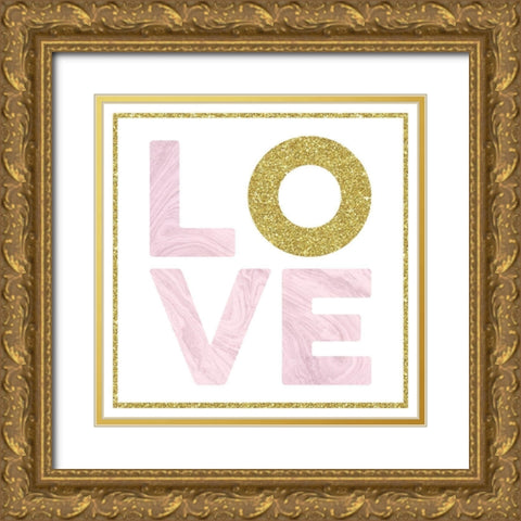 Glam Love Gold Ornate Wood Framed Art Print with Double Matting by Murray, Amanda