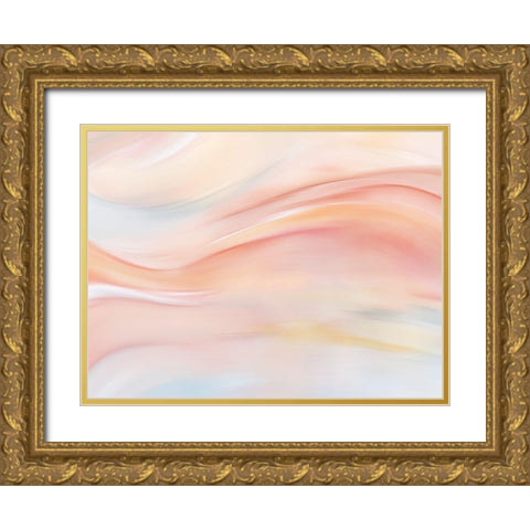 Soft Harmony Gold Ornate Wood Framed Art Print with Double Matting by Nan