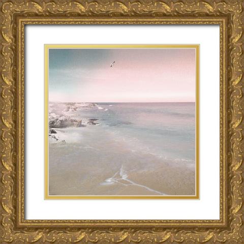 Evening Flight Gold Ornate Wood Framed Art Print with Double Matting by Nan