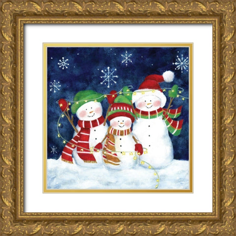 Festive Lights II Gold Ornate Wood Framed Art Print with Double Matting by Donovan, Maria