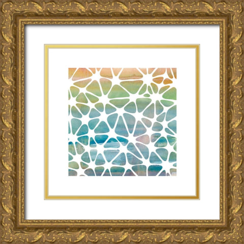 Geometric Wash II Gold Ornate Wood Framed Art Print with Double Matting by Robinson, Carol
