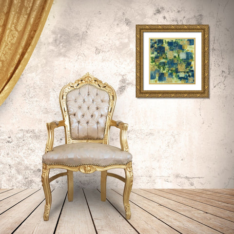 Golden Field Gold Ornate Wood Framed Art Print with Double Matting by Jill, Susan
