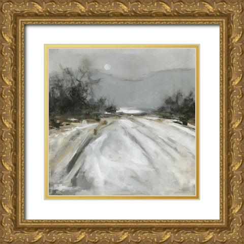 Moonlit Field Gold Ornate Wood Framed Art Print with Double Matting by Robinson, Carol