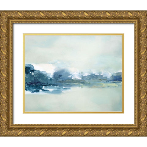 Clearing Mist Gold Ornate Wood Framed Art Print with Double Matting by Nan