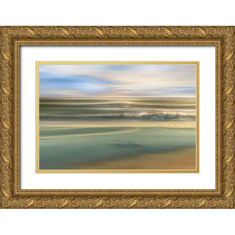 Topaz Light Gold Ornate Wood Framed Art Print with Double Matting by Calascibetta, Mike