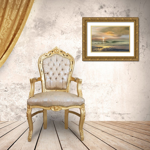 Monterey Gold Ornate Wood Framed Art Print with Double Matting by Calascibetta, Mike