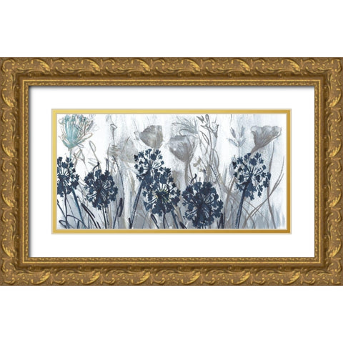 Indigo Field Gold Ornate Wood Framed Art Print with Double Matting by Jill, Susan