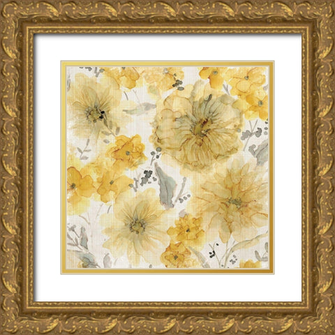Sunshine and Linen Gold Ornate Wood Framed Art Print with Double Matting by Robinson, Carol
