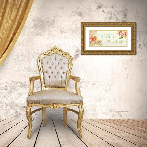 Gather Together Gold Ornate Wood Framed Art Print with Double Matting by Robinson, Carol