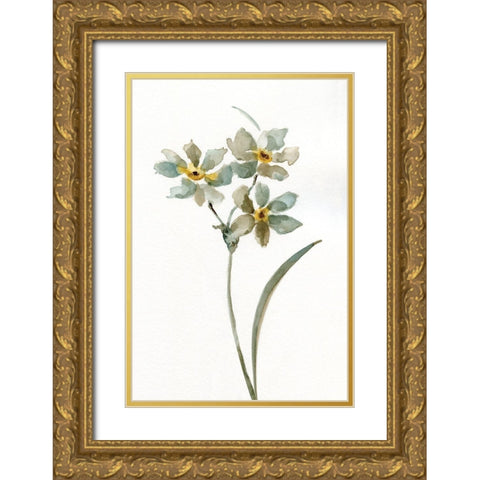 Neutral Botanical I Gold Ornate Wood Framed Art Print with Double Matting by Nan