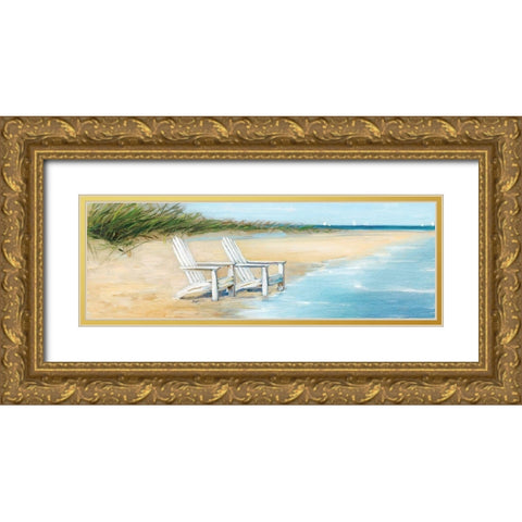 Water View II Gold Ornate Wood Framed Art Print with Double Matting by Swatland, Sally