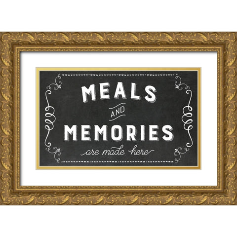 Meals and Memories Gold Ornate Wood Framed Art Print with Double Matting by Murray, Amanda
