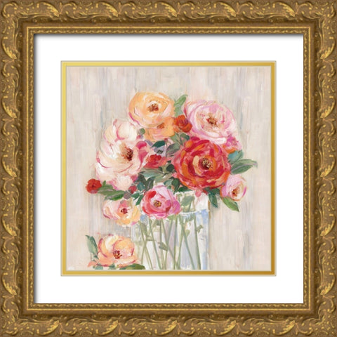 Just Peachy I Gold Ornate Wood Framed Art Print with Double Matting by Swatland, Sally