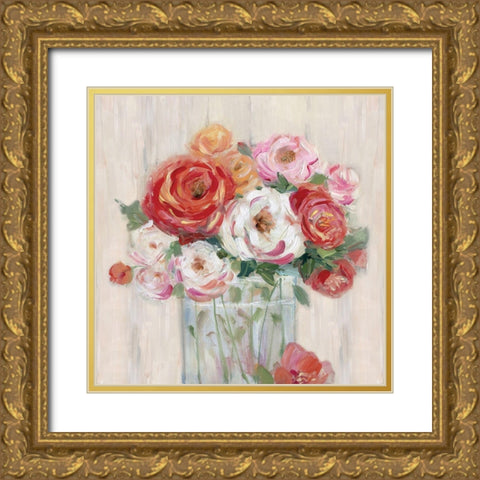 Just Peachy II Gold Ornate Wood Framed Art Print with Double Matting by Swatland, Sally