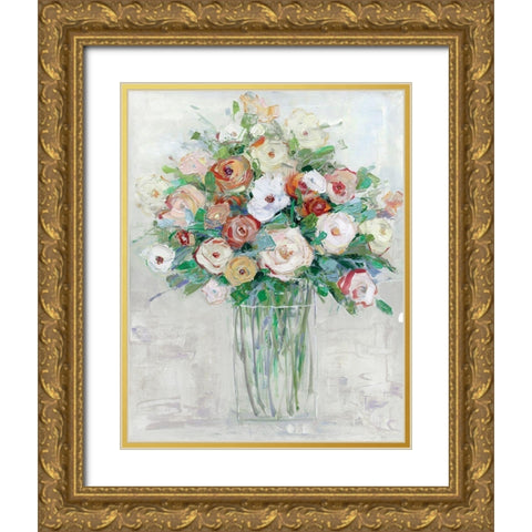 Mid-Summer Medley Gold Ornate Wood Framed Art Print with Double Matting by Swatland, Sally