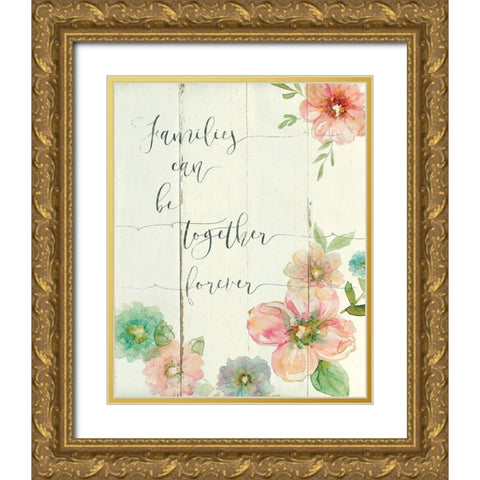 Together Forever Gold Ornate Wood Framed Art Print with Double Matting by Robinson, Carol