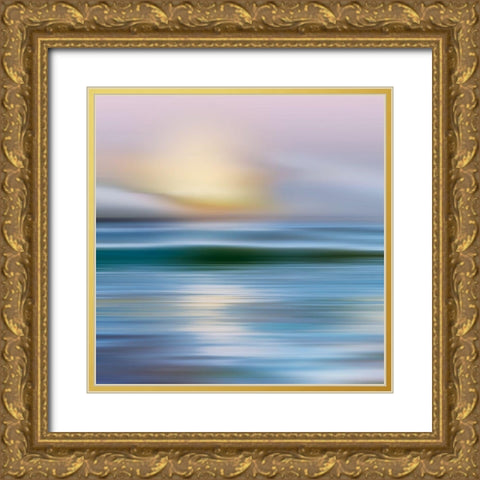 Early Morning Gold Ornate Wood Framed Art Print with Double Matting by Calascibetta, Mike