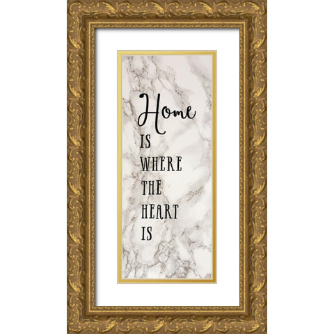 Where the Heart Is Gold Ornate Wood Framed Art Print with Double Matting by Murray, Amanda