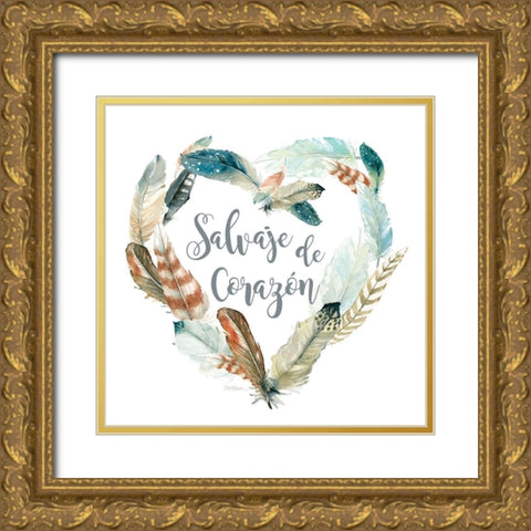 Salvaje de Corazon Gold Ornate Wood Framed Art Print with Double Matting by Robinson, Carol