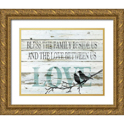 Love Between Us Gold Ornate Wood Framed Art Print with Double Matting by Robinson, Carol