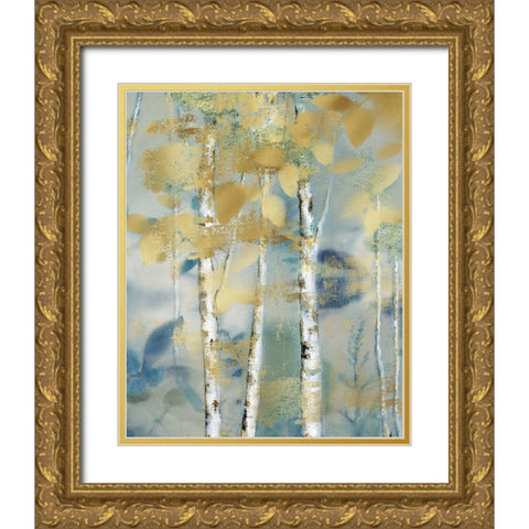 Gilded Forest Detail I Gold Ornate Wood Framed Art Print with Double Matting by Nan