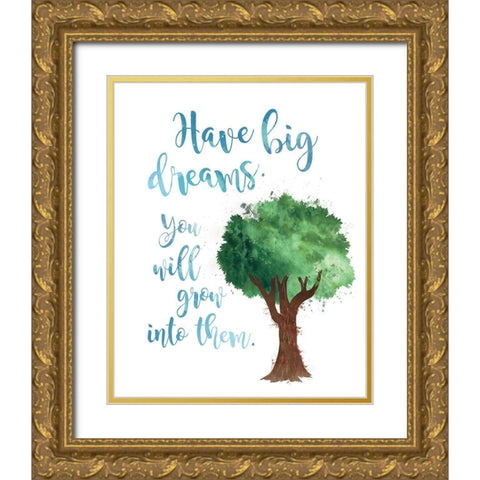 Big Dreams Gold Ornate Wood Framed Art Print with Double Matting by Murray, Amanda