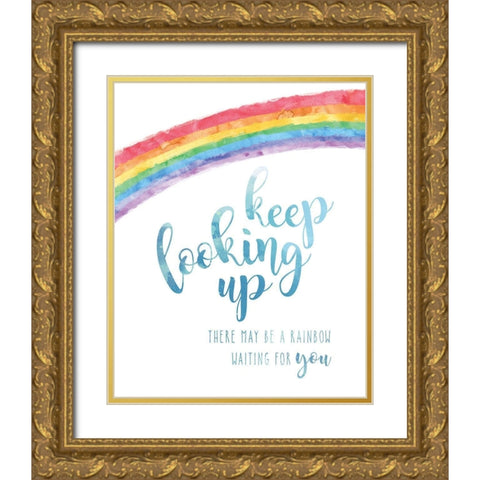 Keep Looking Up Gold Ornate Wood Framed Art Print with Double Matting by Murray, Amanda