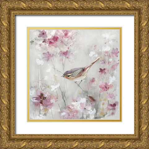 Sitting Pretty Gold Ornate Wood Framed Art Print with Double Matting by Robinson, Carol