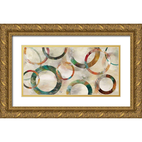 Rings Galore Gold Ornate Wood Framed Art Print with Double Matting by Nan