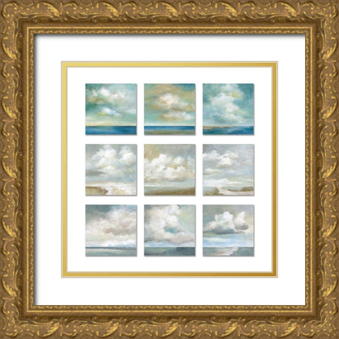 Cloudscape Variety Gold Ornate Wood Framed Art Print with Double Matting by Nan