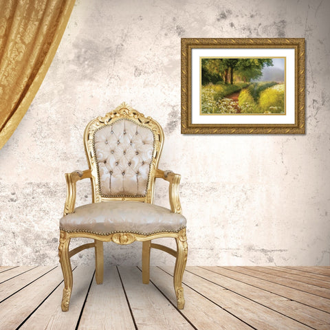 Spring in Holland Gold Ornate Wood Framed Art Print with Double Matting by Van de Goor, Lars