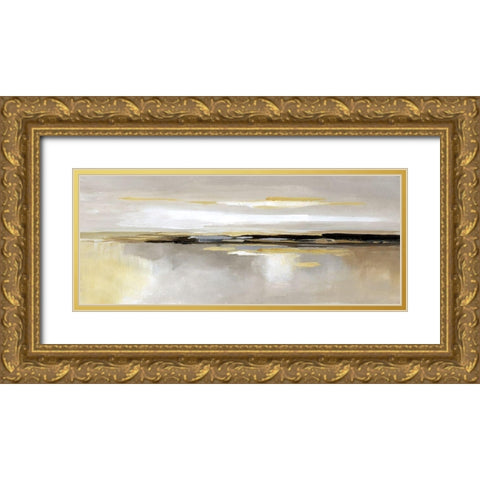 Silver Lining Gold Ornate Wood Framed Art Print with Double Matting by Nan