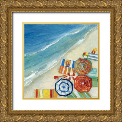 Beach Fun III Gold Ornate Wood Framed Art Print with Double Matting by Swatland, Sally